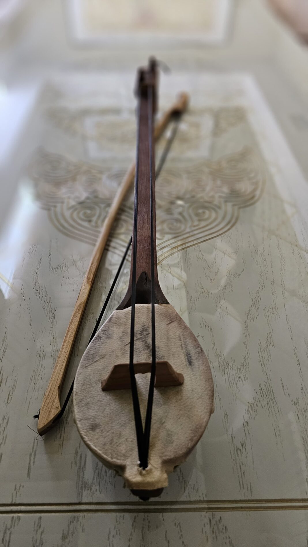 Dimash Qudaibergen received a scientific copy of the most ancient kobyz - symbol of the musical heritage of the Turkic world