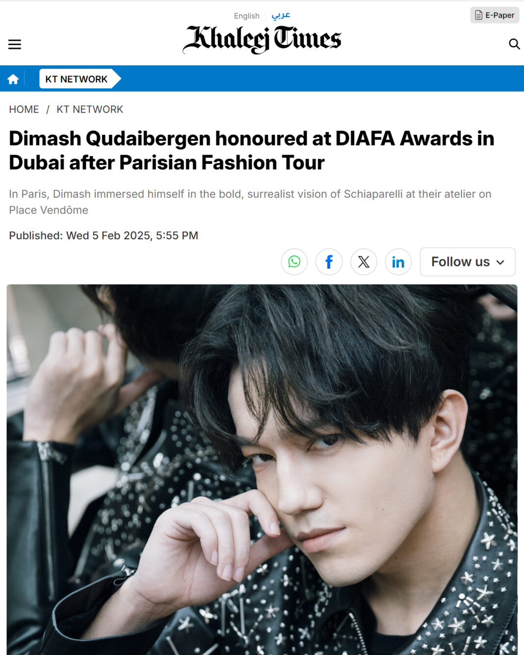 Spain and UAE – New International Publications on Dimash Qudaibergen